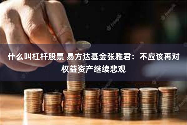 什么叫杠杆股票 易方达基金张雅君：不应该再对权益资产继续悲观