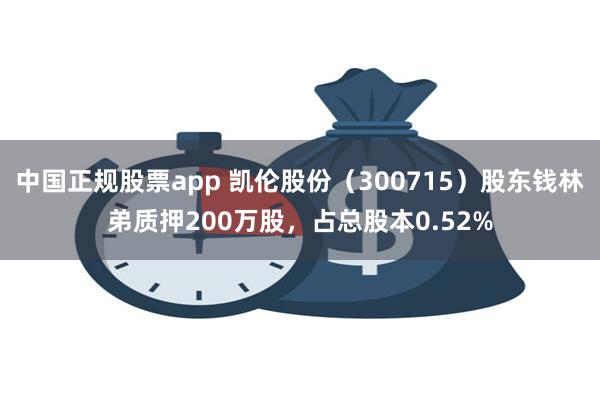 中国正规股票app 凯伦股份（300715）股东钱林弟质押200万股，占总股本0.52%