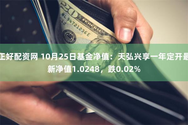 正好配资网 10月25日基金净值：天弘兴享一年定开最新净值1.0248，跌0.02%