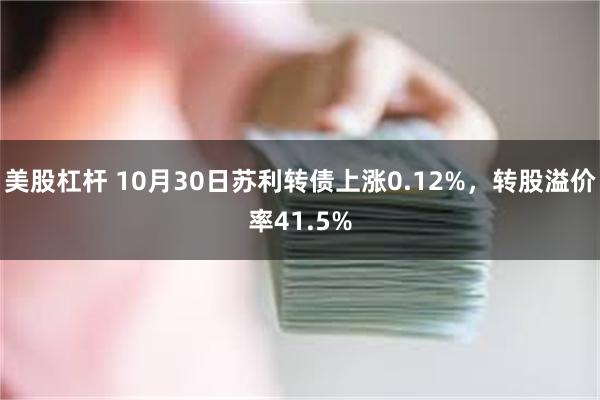 美股杠杆 10月30日苏利转债上涨0.12%，转股溢价率41.5%