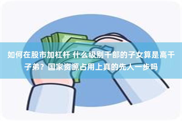 如何在股市加杠杆 什么级别干部的子女算是高干子弟？国家资源占用上真的先人一步吗