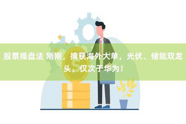 股票操盘法 刚刚，擒获海外大单，光伏、储能双龙头，仅次于华为！